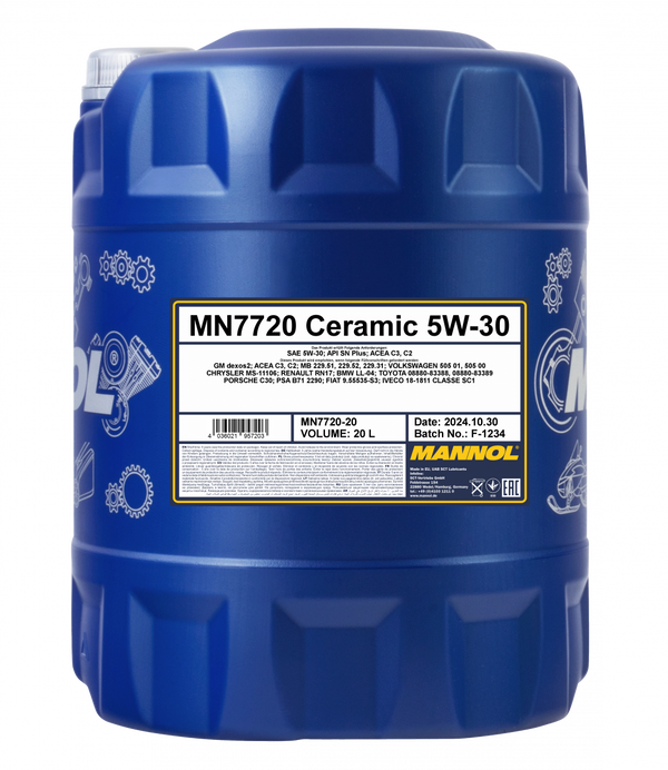 MANNOL moottoriöljy Ceramic 5W-30 20 L