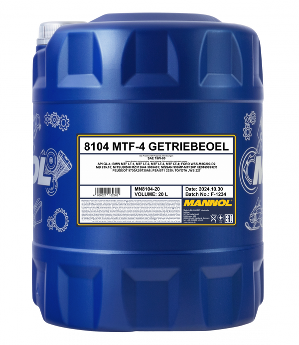 MANNOL vaihteistoöljy MTF-4 Gear oil 75W-80 GL-4 20 l