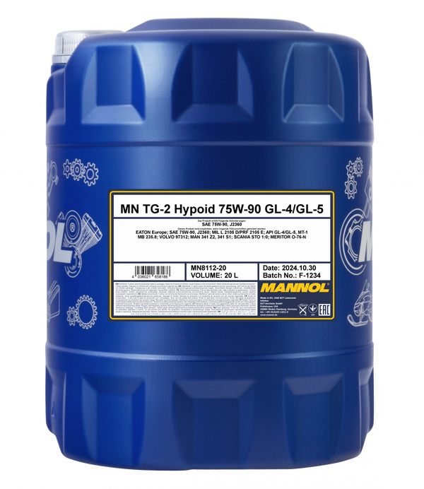 MANNOL vaihteistoöljy TG-2 Hypoid 75W-90 GL-4/GL-5 20 l