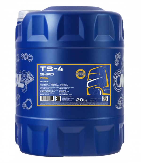MANNOL moottoriöljy TS-4 SHPD 15W-40 20 L