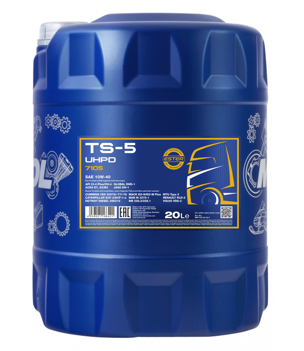 MANNOL moottoriöljy TS-5 UHPD 10W-40 20 L