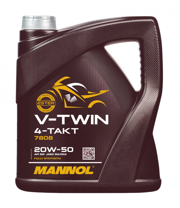 MANNOL moottoripyöräöljy V-Twin 4-Takt 20W-50 4 l